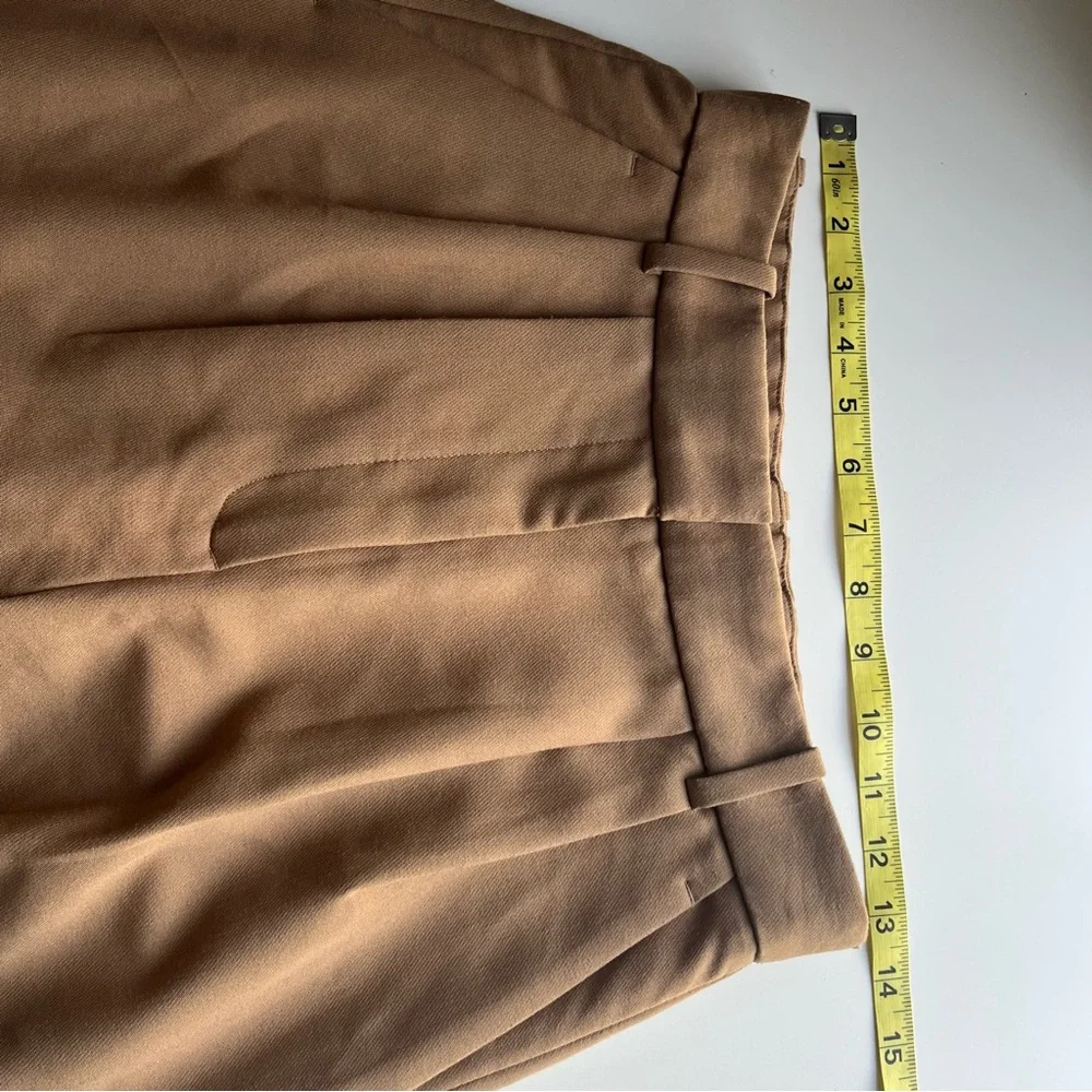 Abercrombie & Fitch Sloane Tailored Fit Pants Camel Brown Pintuck Trouser 26 - Picture 10 of 12